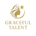 金色女性側臉與星星的 GRACEFUL TALENT 標誌