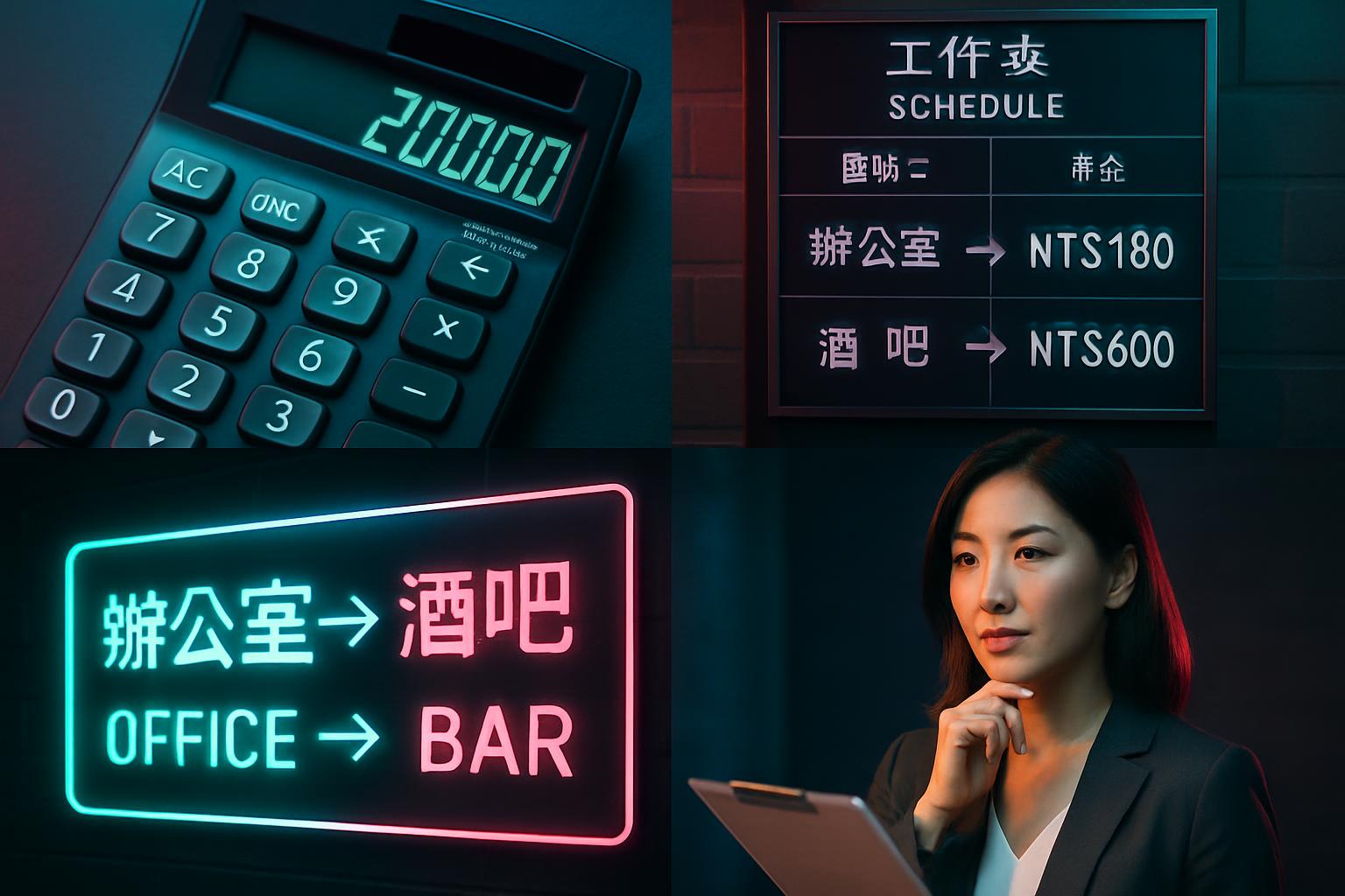 酒店工作四種制度比較示意圖