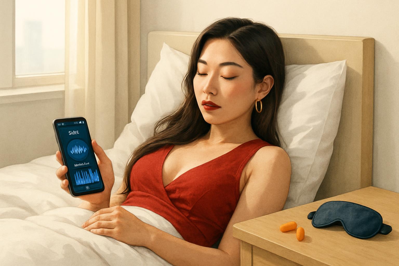 酒店姊妹使用睡眠App補眠示意圖