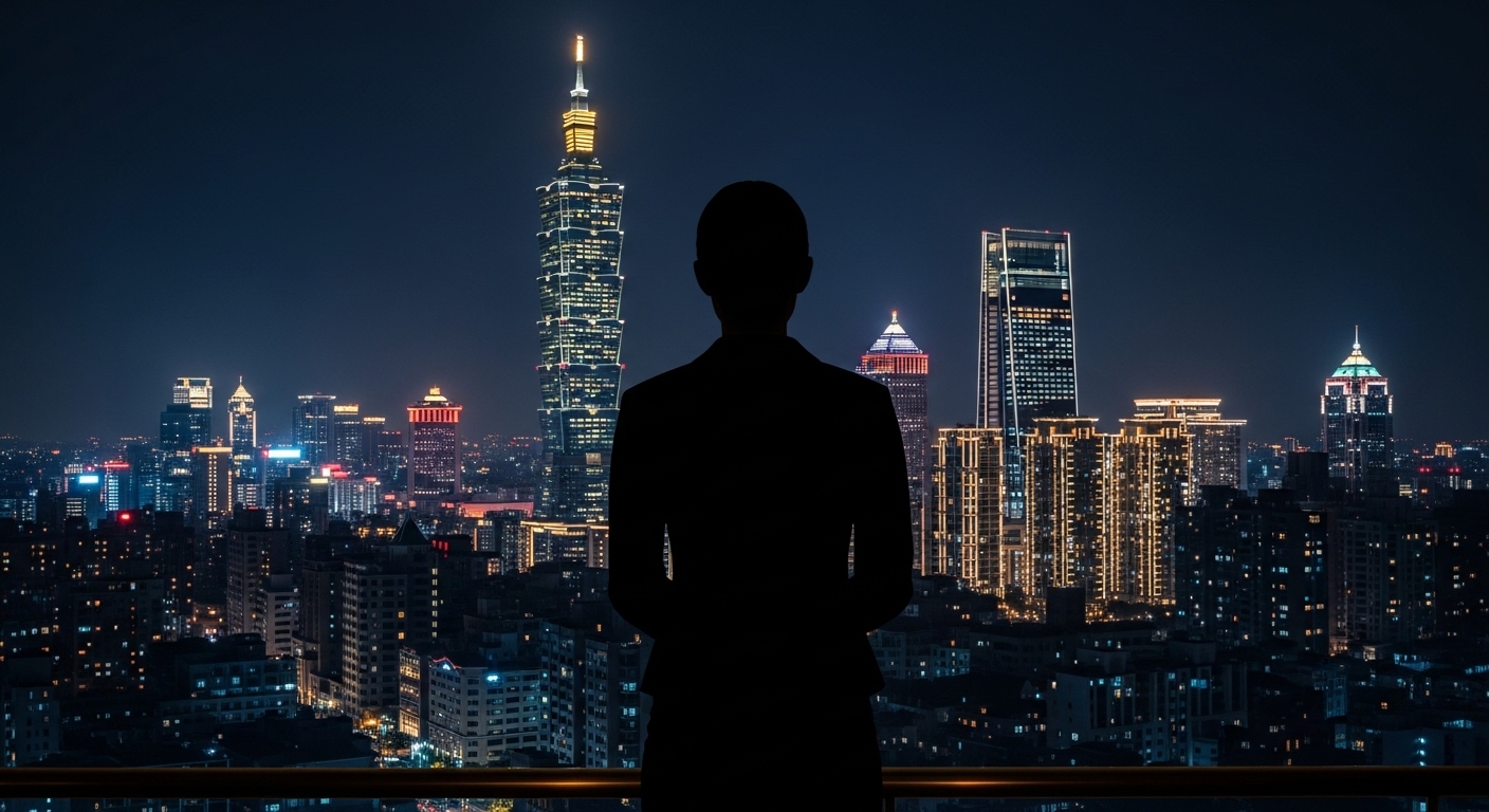 酒店一年資歷的專業女性形象在夜景背景