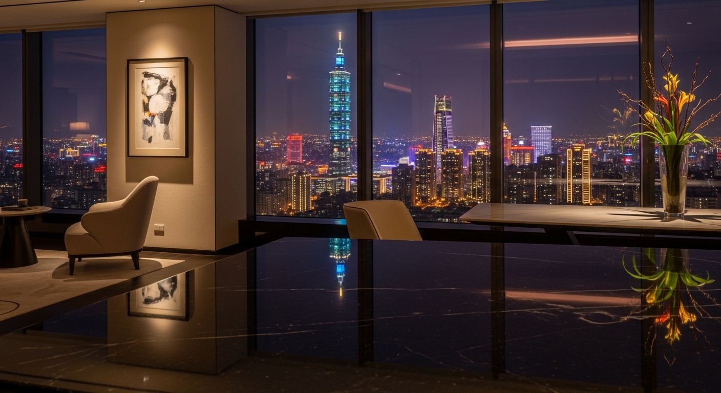 酒店經紀產業入門：女性就業與專業形象的夜景與商務場景