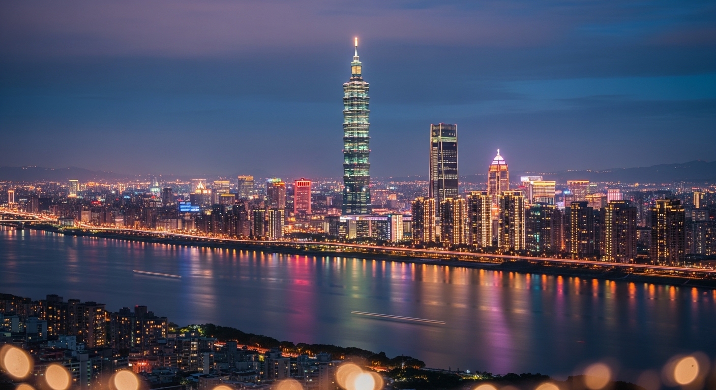 夜間台北都會風景與酒店經紀產業焦點