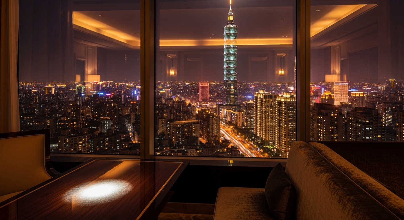 酒店經紀產業職涯觀察：台北夜景背景