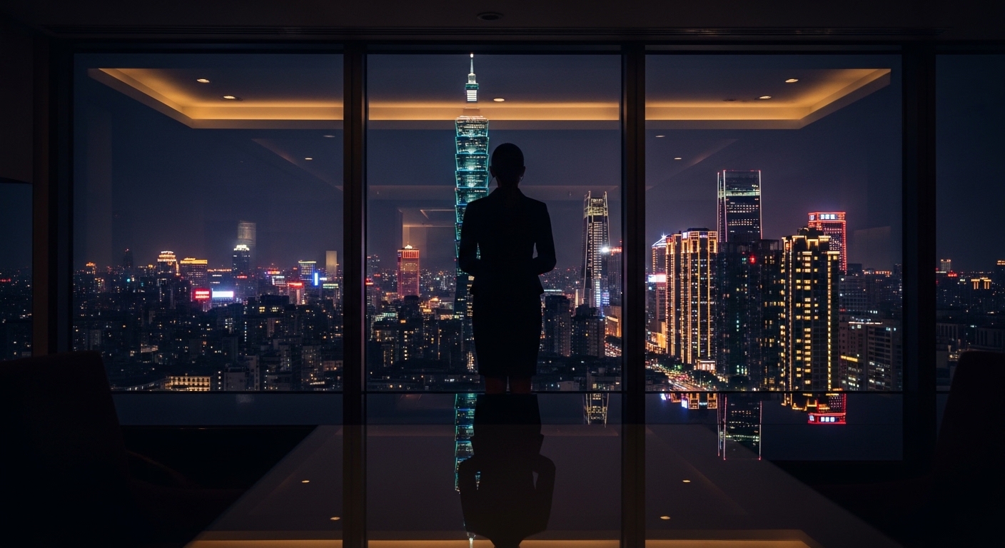 教授酒店主題的夜生活城市景觀與專業互動場景