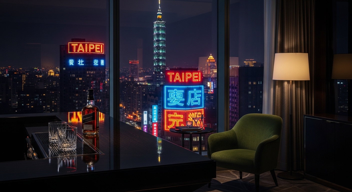 酒店經紀產業夜景與專業形象說明