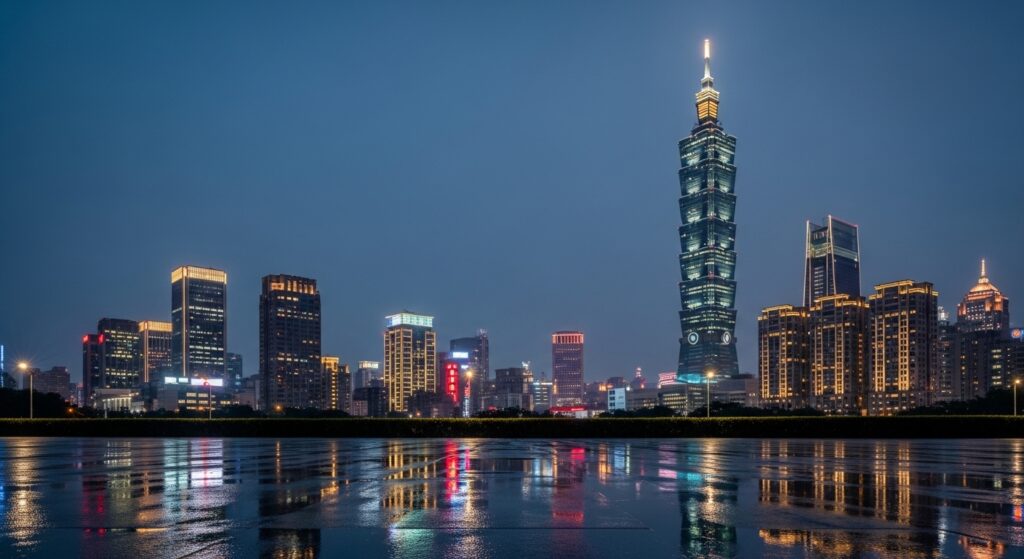 酒店投資 女性理財 圖像，夜景與商務風格