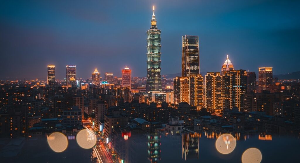 松山區酒店夜景與交通樞紐示意圖