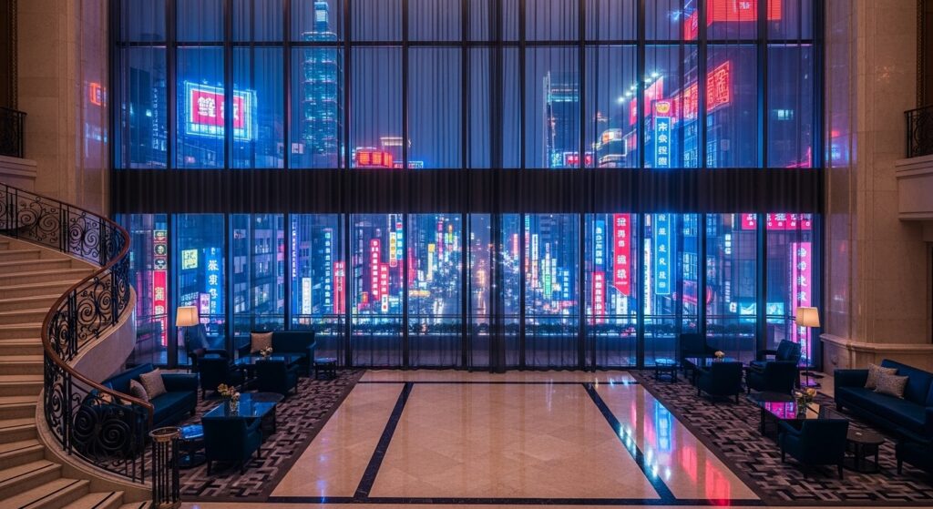 直播主酒店職涯比較示意圖 夜景與時尚風格