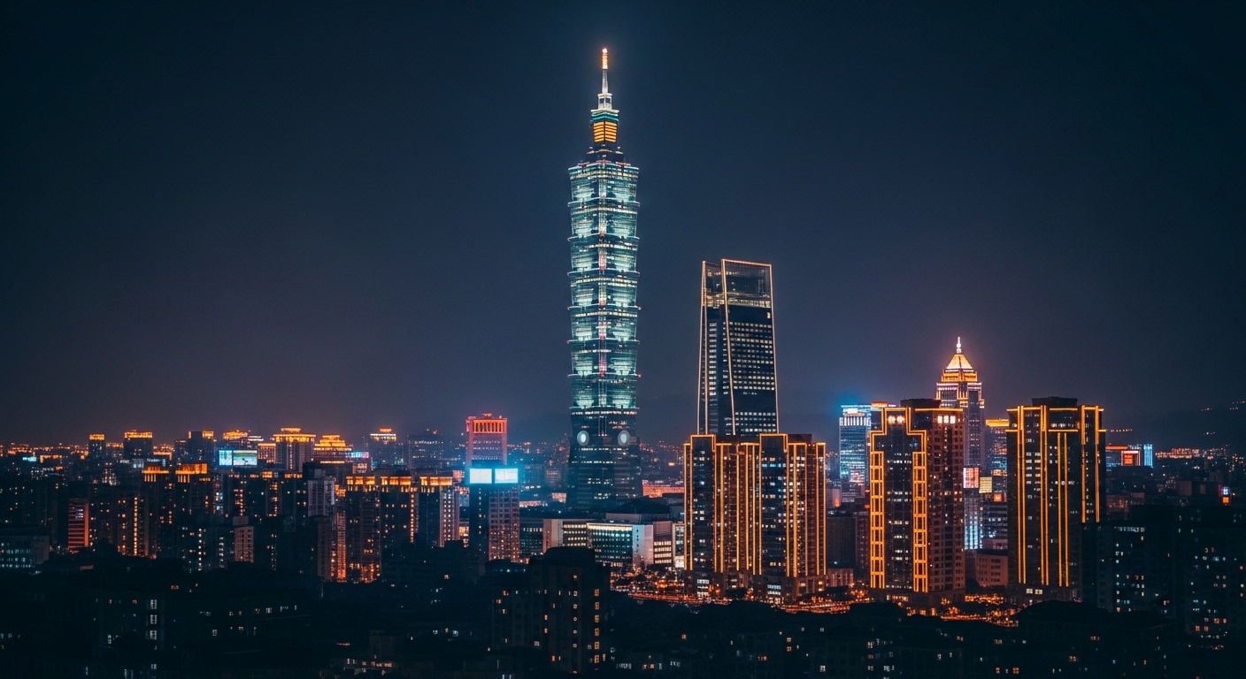 唯美酒店經紀的酒店婦科健康與隱私就醫示意圖，夜晚城市霓虹與專業風格