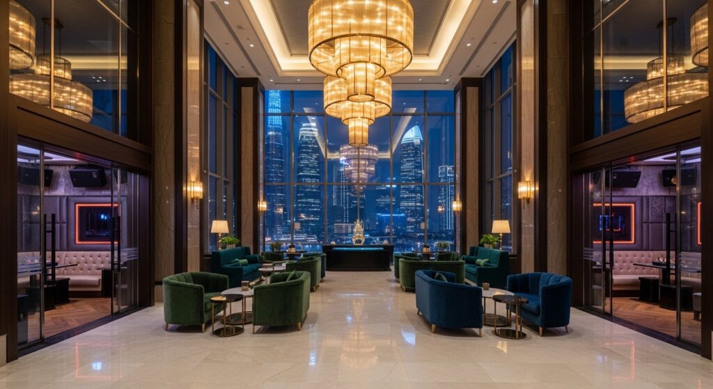 KTV 卡拉 OK 酒店場景，私密包房與專業服務