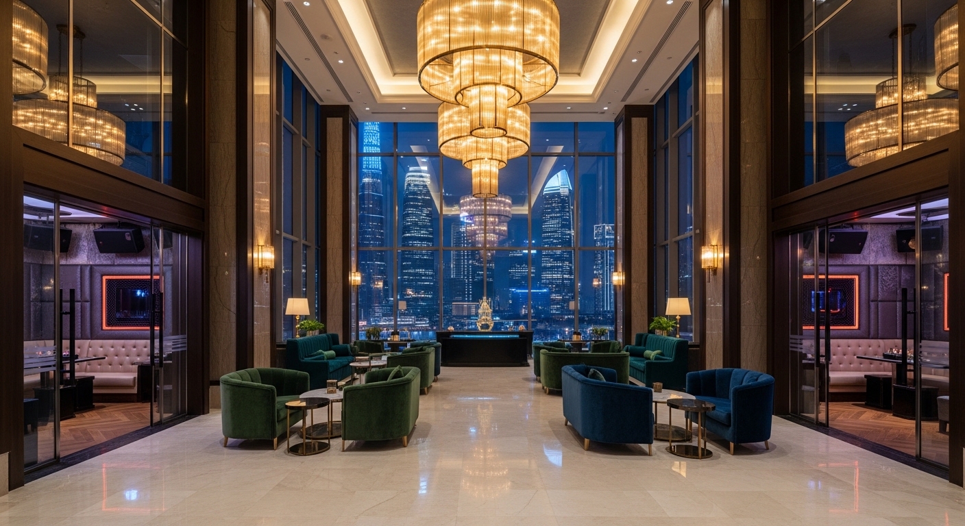 KTV 卡拉 OK 酒店場景，私密包房與專業服務