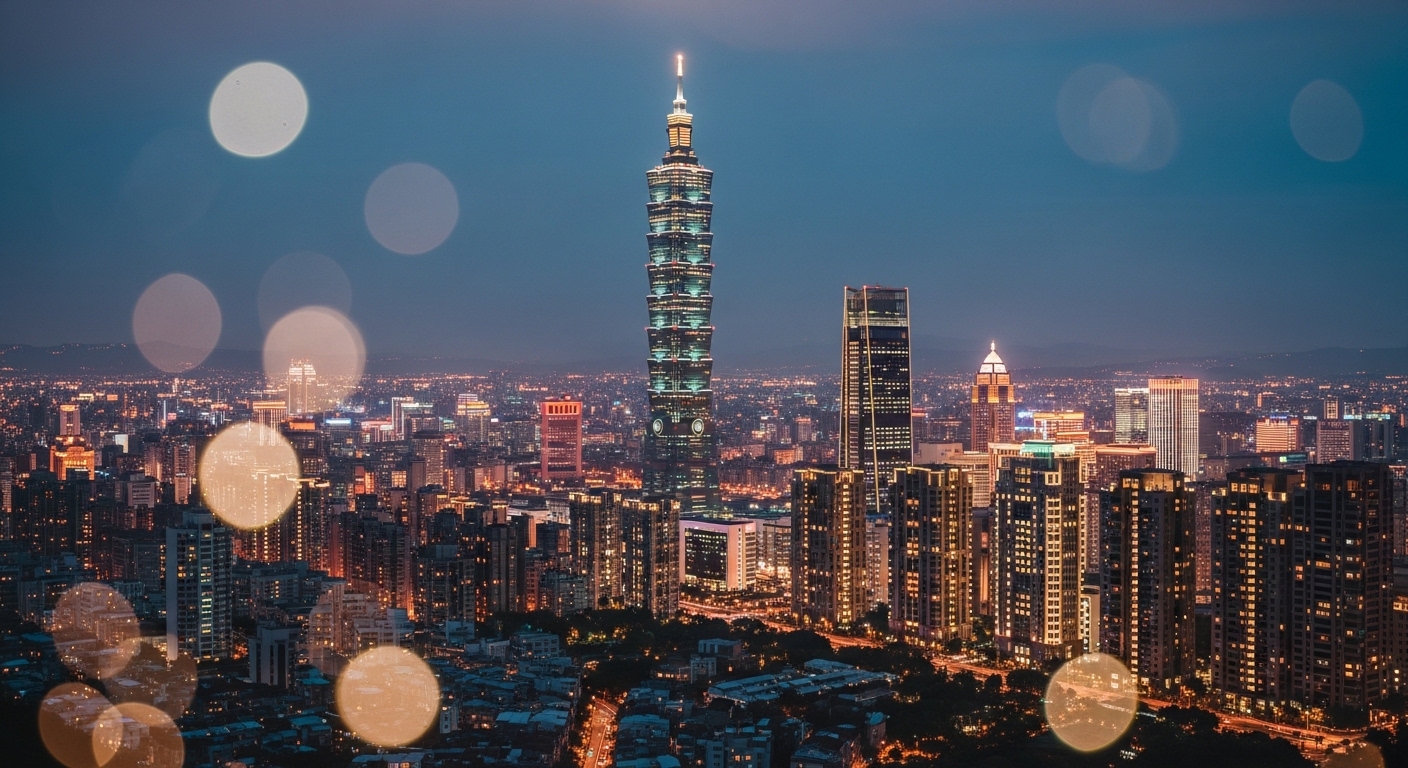 酒店租屋主題：夜間台北城市景觀與專業女性居住環境