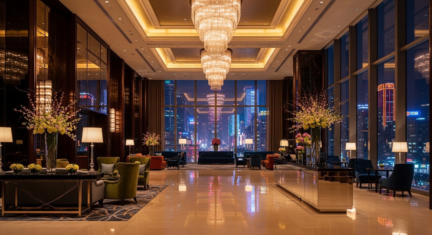 酒店經紀相關場景的專業觀察與夜晚台北商務氛圍