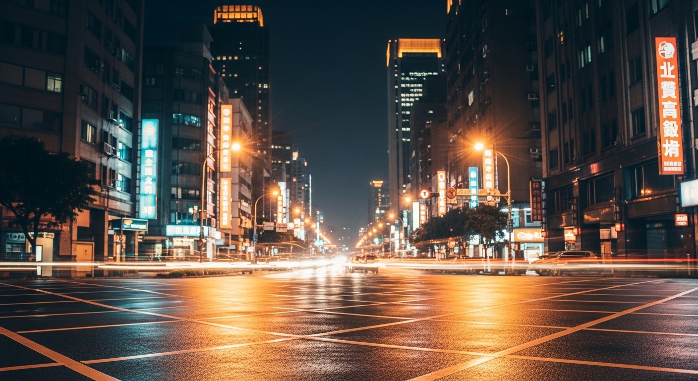 夜生活城市景觀中的酒店經紀職涯形象，強調專業與信任（酒店經紀）