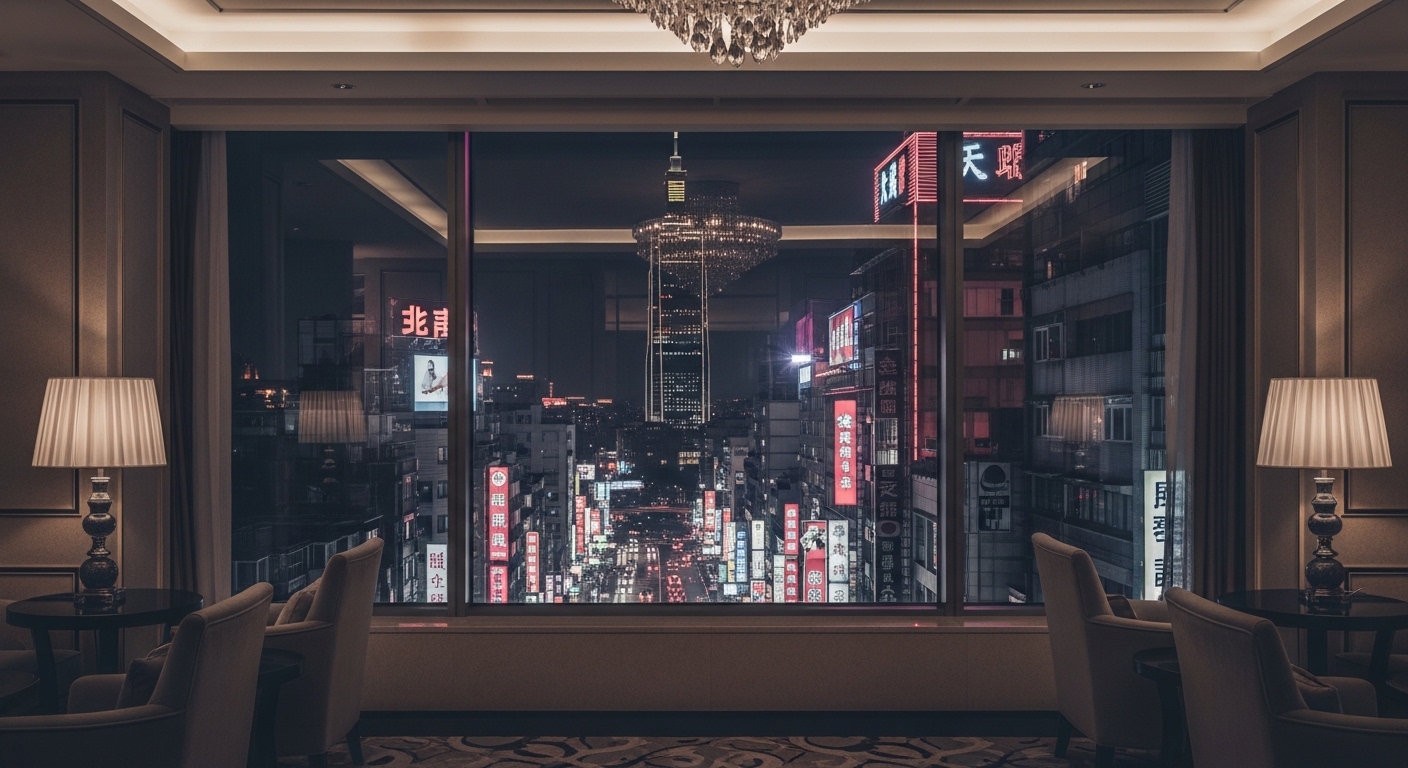 酒店經紀職涯指引的專業場景與夜間城市景觀