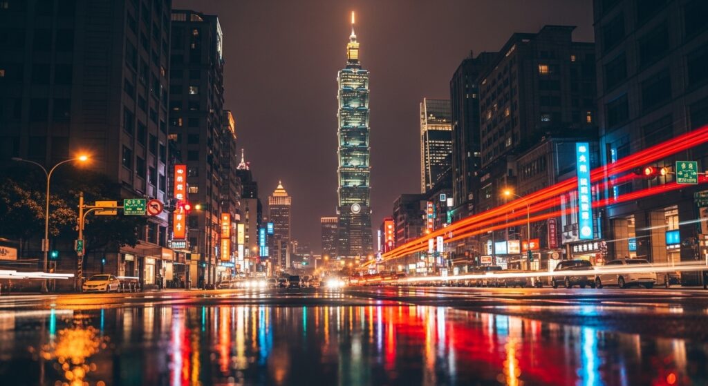 酒店 Podcast 與通勤聽覺的夜景風格示意，專業成長氛圍