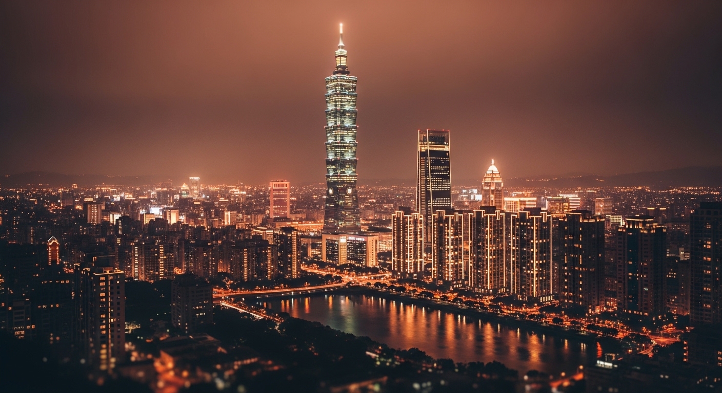 酒店心理諮商相關專業場景，夜間台北商務氛圍