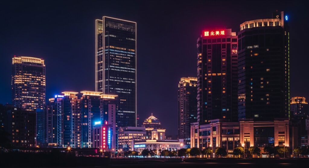 中山區酒店街區夜景與工作生態專業觀察，包含中山北路與條通