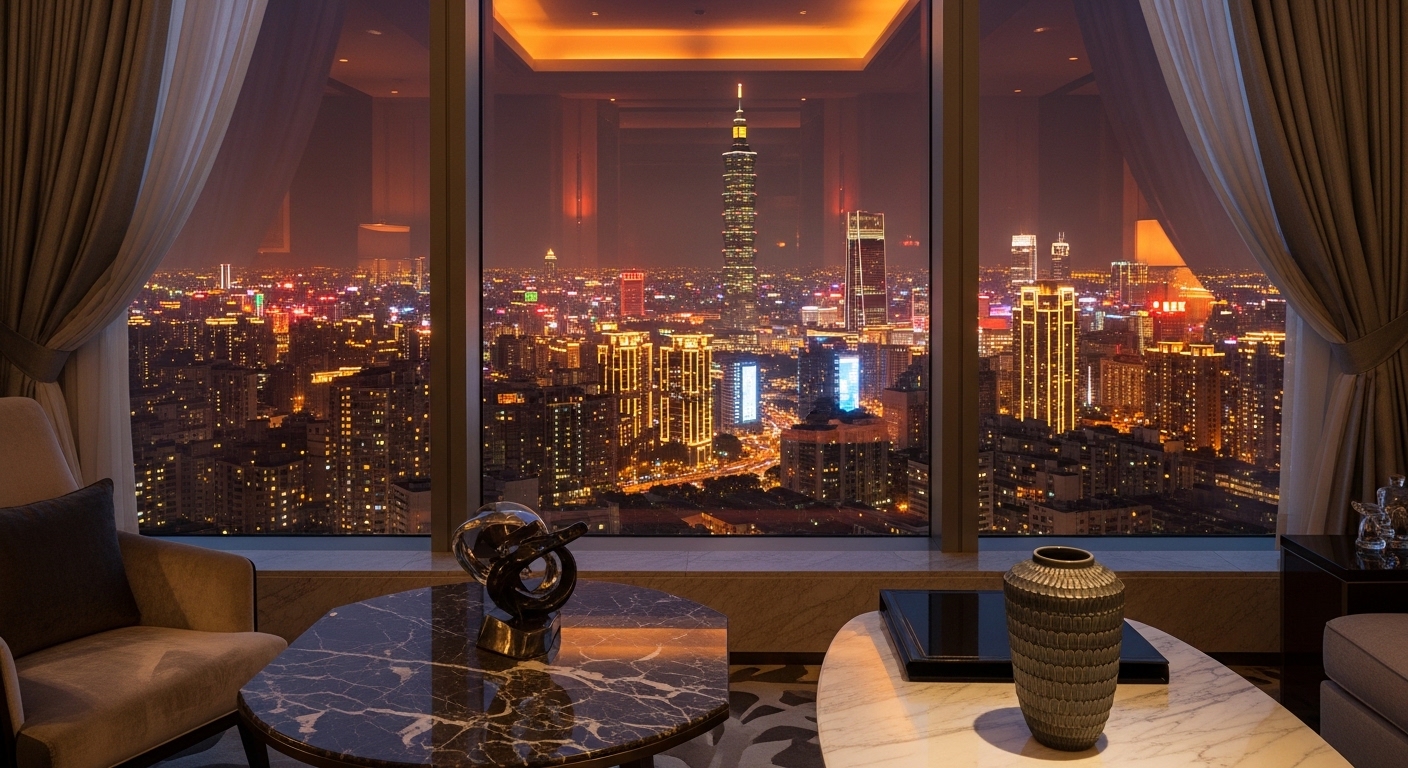 3A 便服店相關工作場景的夜間高端風格示意，呈現專業與禮儀氛圍