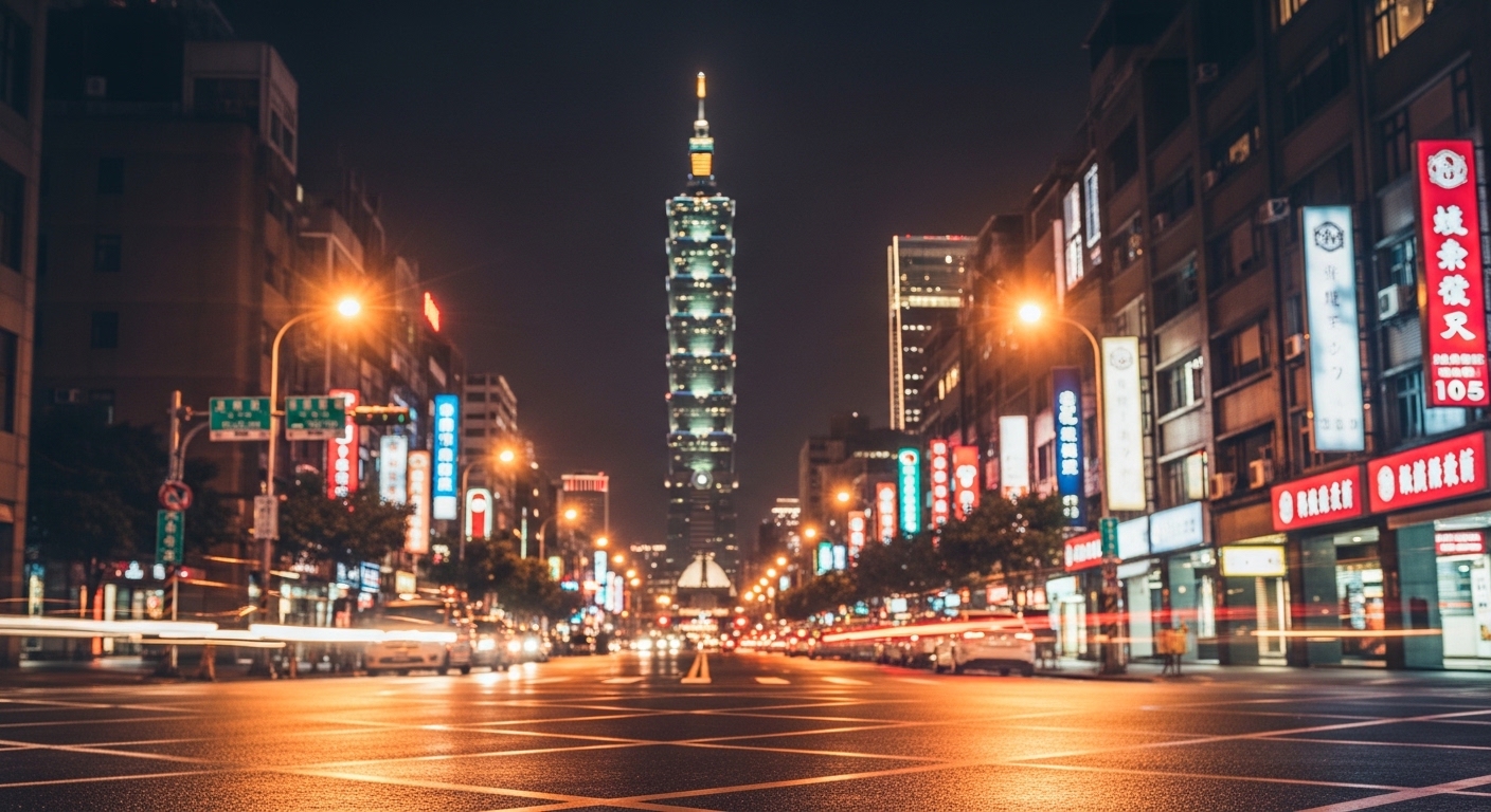 酒店節慶夜景：台北夜色中的專業氛圍