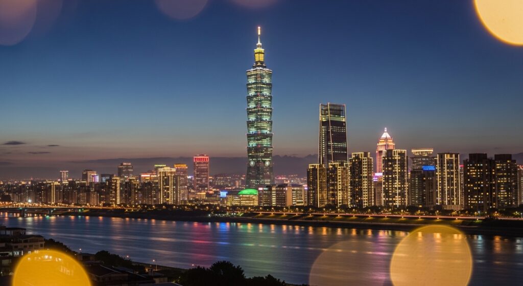 經紀合約 指引：夜晚台北城市天際線