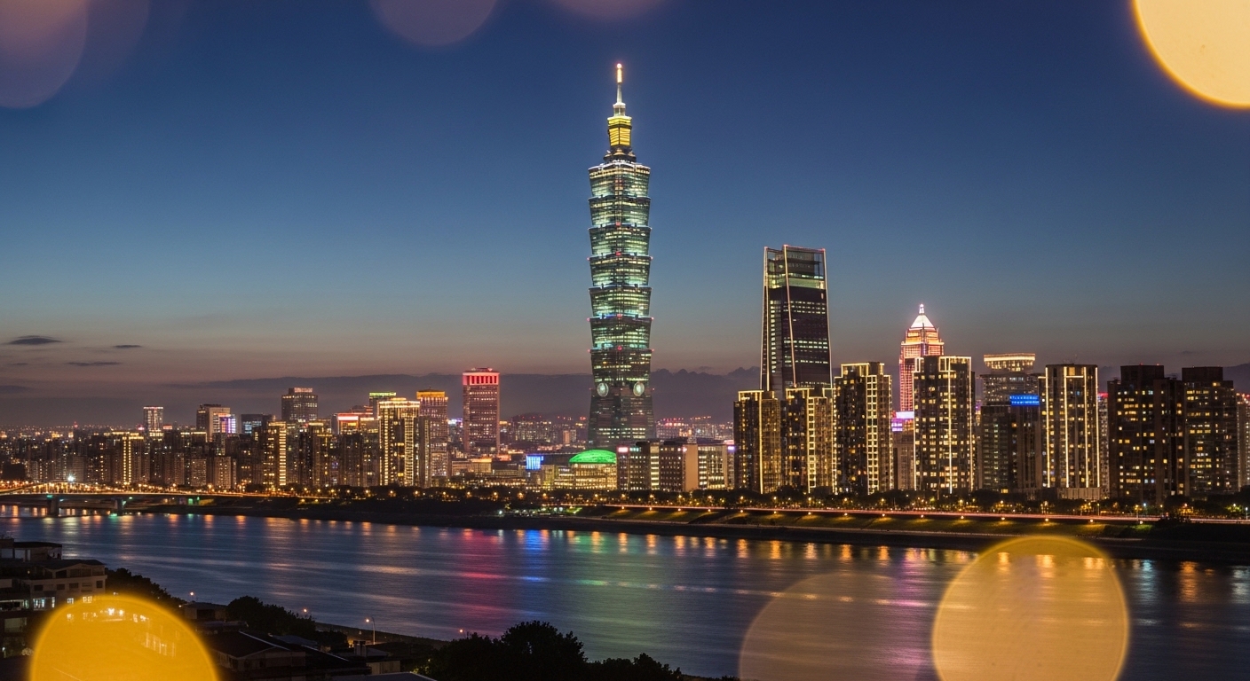 經紀合約 指引：夜晚台北城市天際線