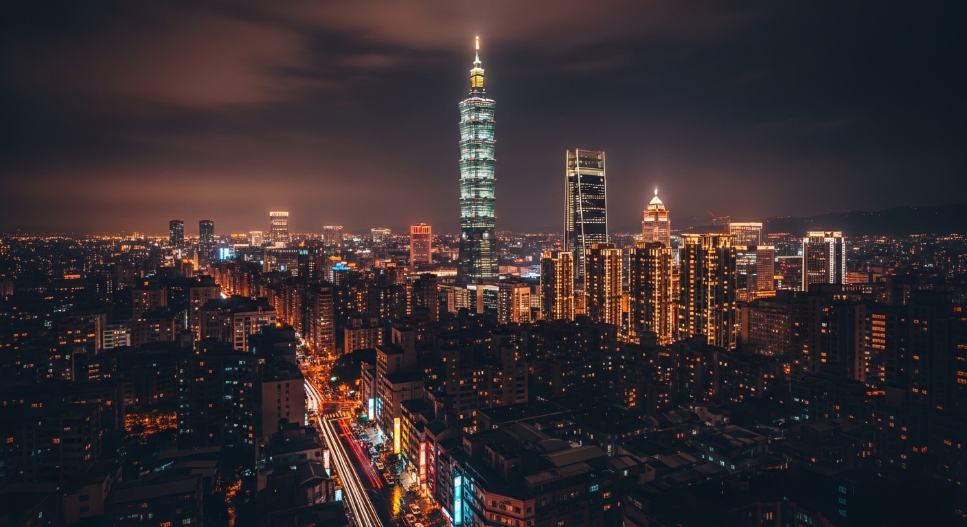 酒店 ChatGPT 專業應用示意，夜景與科技融合