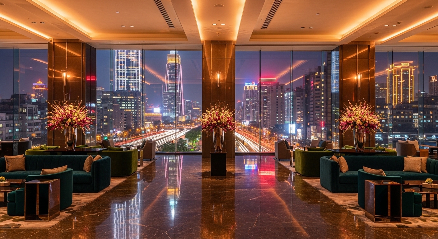 醫師客戶互動的專業酒店經紀情境示意圖