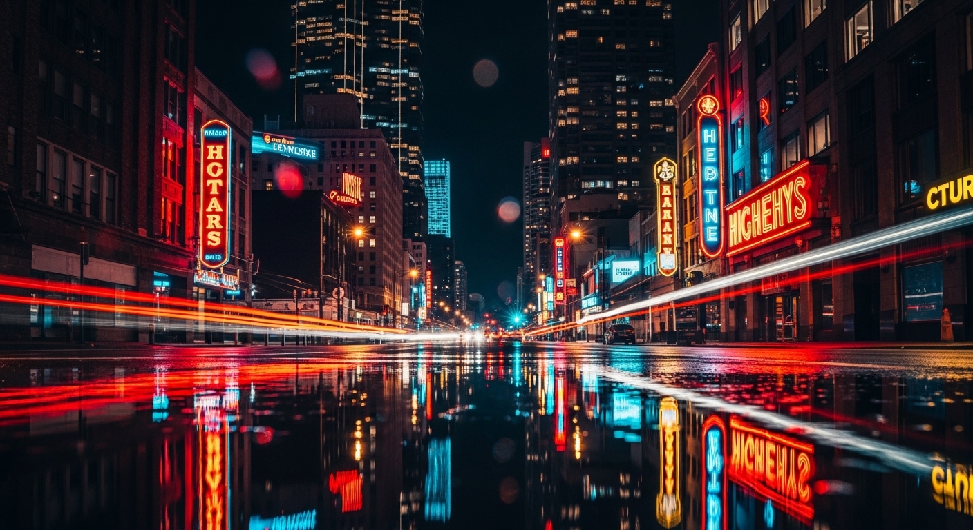 酒店解酒主題的夜景概念，台北夜景與都會風格，唯美風格