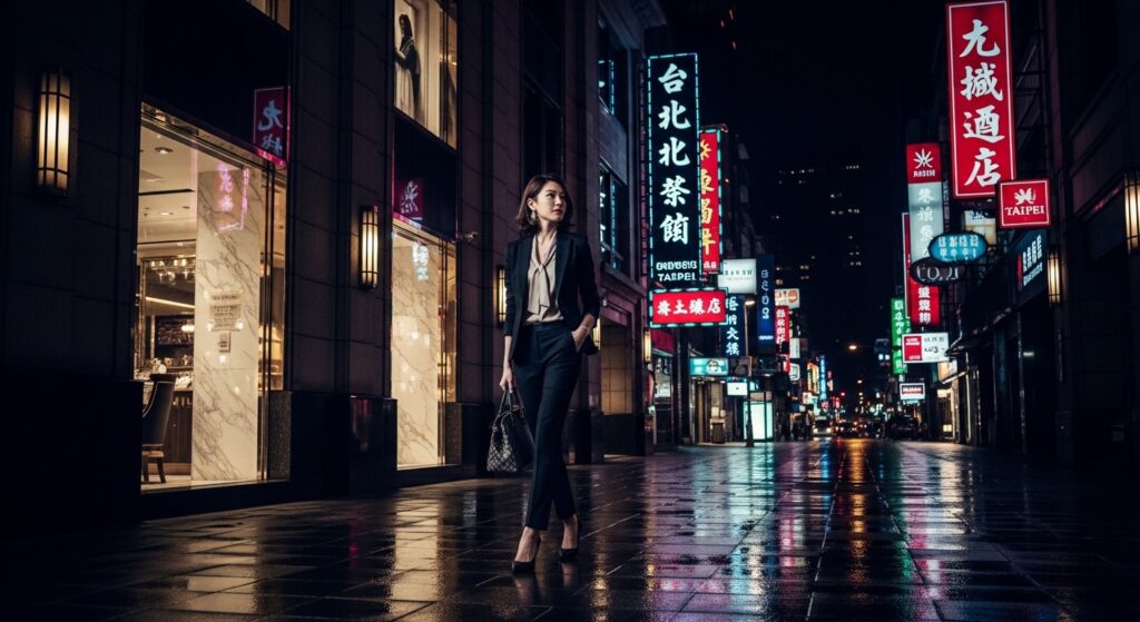 酒店日領示意圖，夜景與專業工作場景