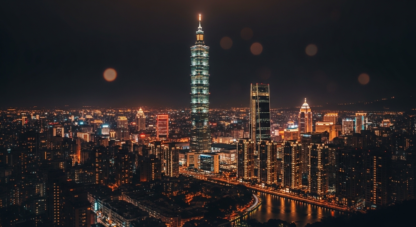 唯美酒店經紀專業場景示意圖，夜景與商業氣質並存