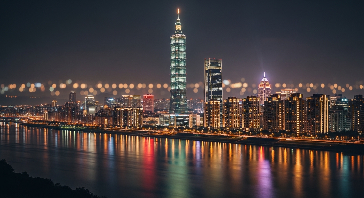 酒店經紀產業夜景與專業形象示意圖