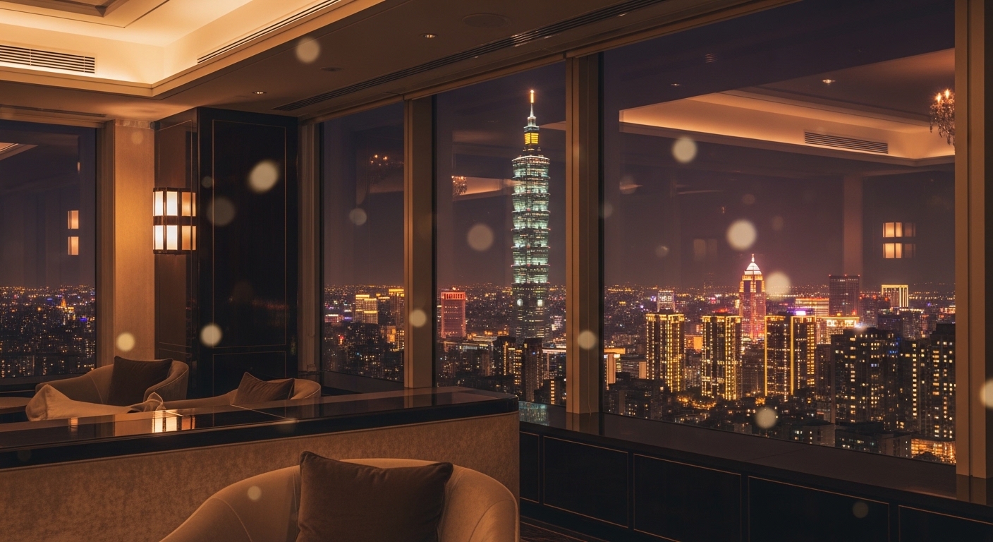 北漂酒店 夜景與 城市光影，台北 夜生活 氛圍