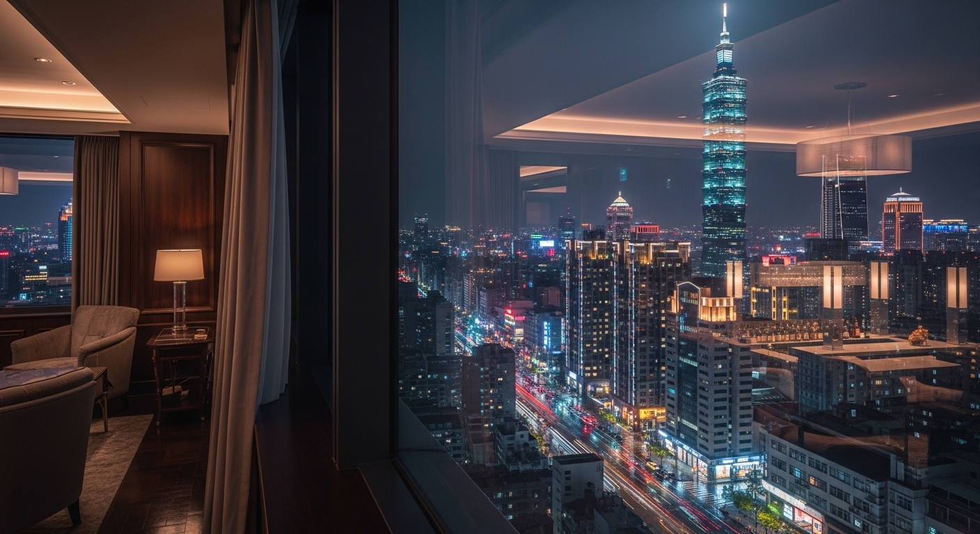 酒店性病相關健康教育夜景示意，專業且穩健的夜城風格