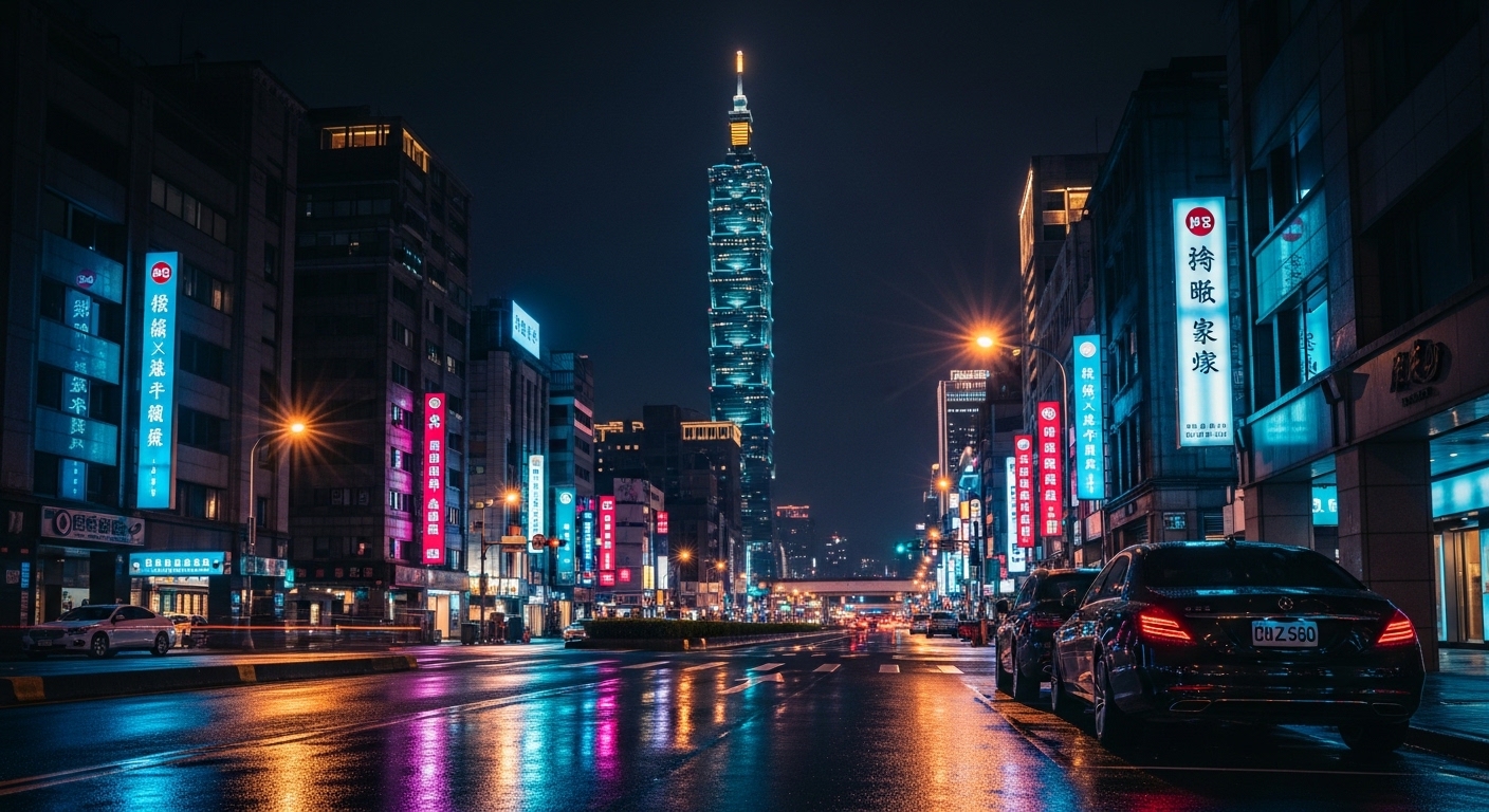 酒店經紀產業現場觀察示意圖，夜景與職涯指引