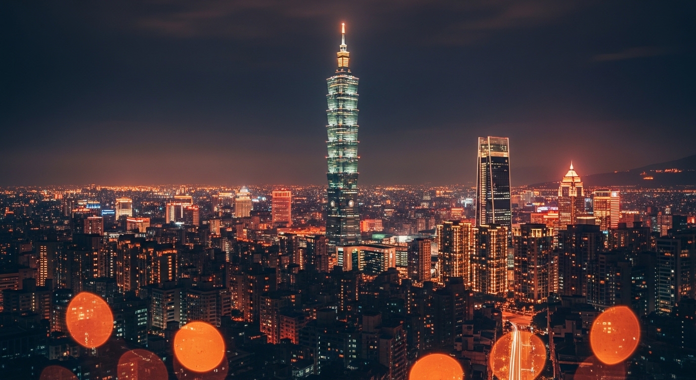 酒店 ETF 投資新手入門の精緻城市夜景意象，強調專業與現代感的酒店經紀風格