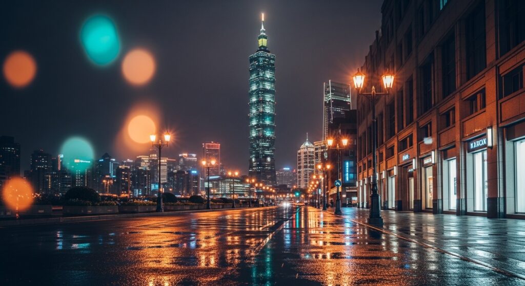 松山區酒店夜景與交通樞紐示意，主關鍵字松山區酒店