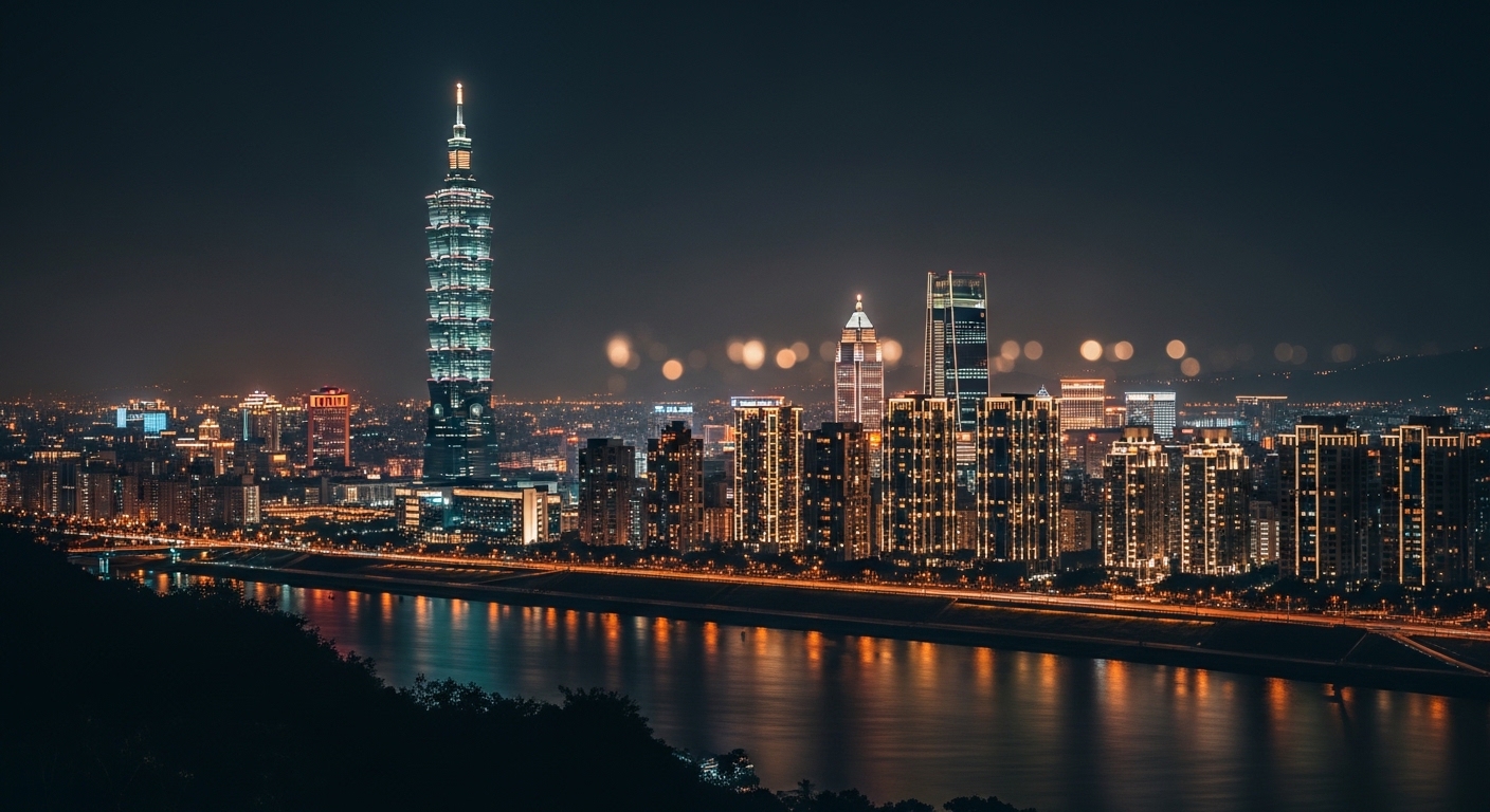 酒店經紀專業團隊在夜景中的專業形象，夜間城市氛圍