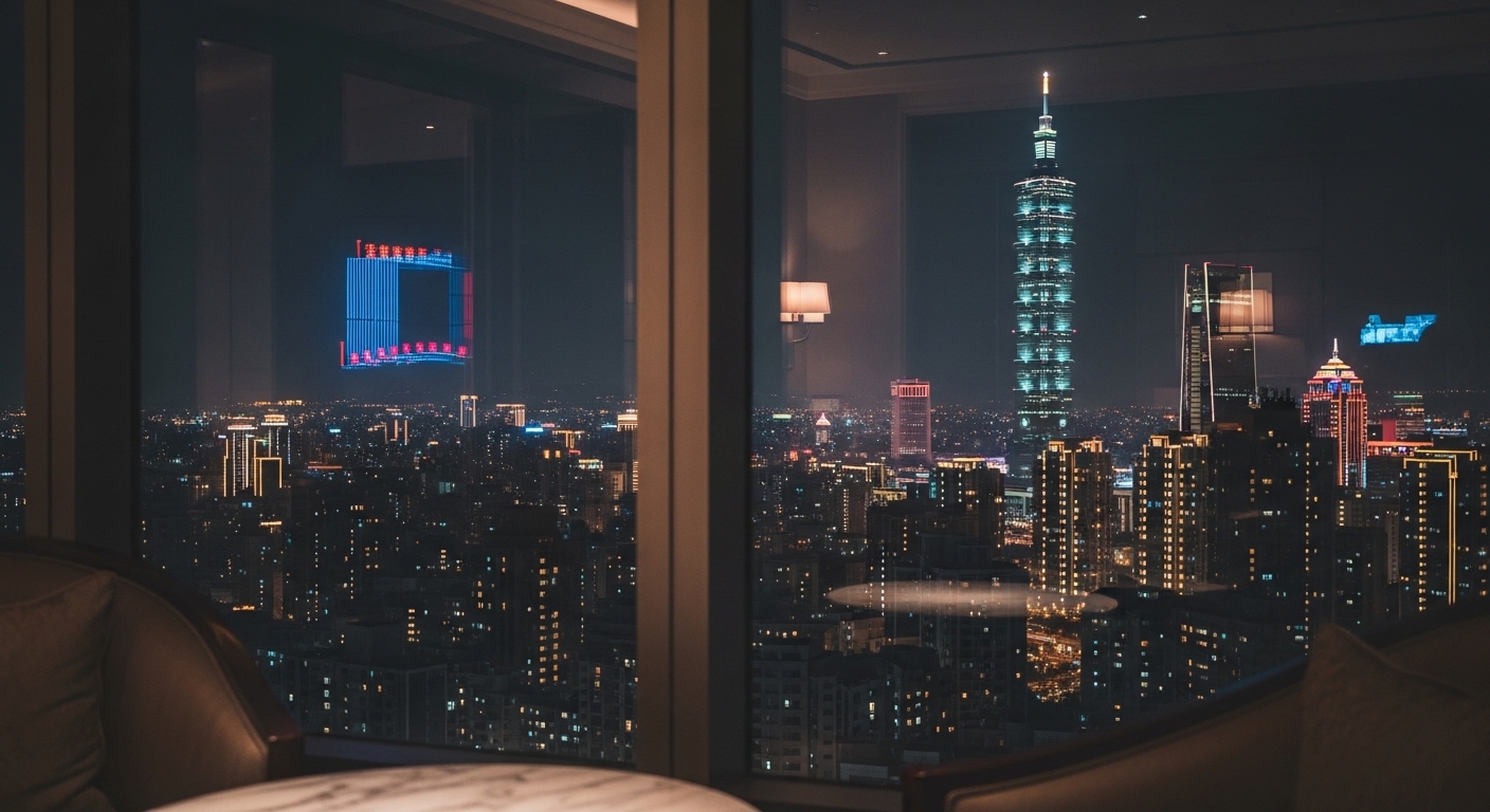 酒店經紀產業夜間工作場景示意圖