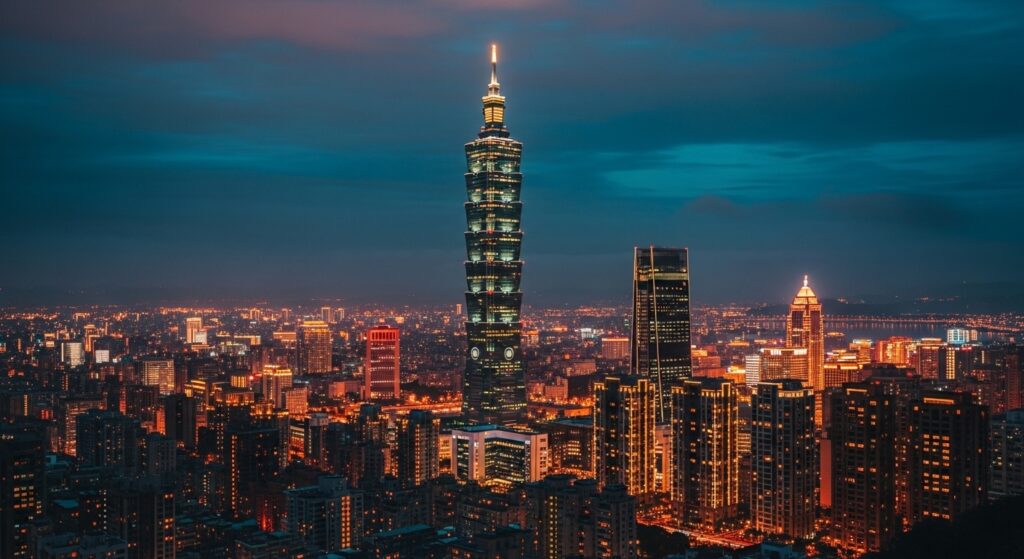 餐飲酒店夜景與工作情境示意圖，專業風格