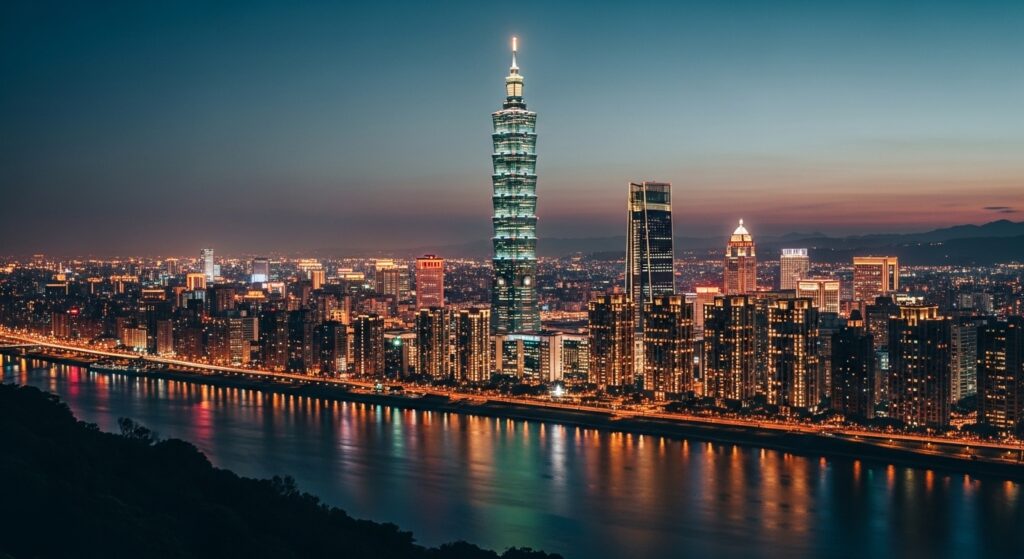 離婚女性酒店：夜間台北城市景觀與專業風格