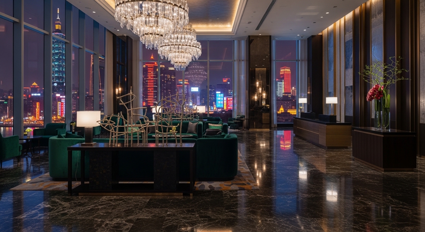 酒店經紀產業工作場景示意圖，唯美