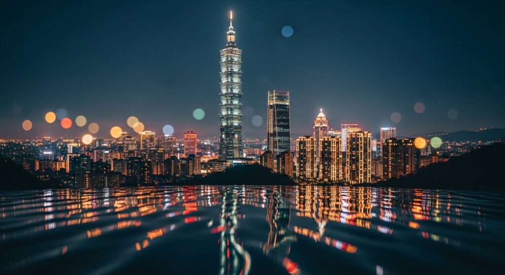 南港酒店夜景與商務氛圍，展現高端住宿與園區商務收放自如