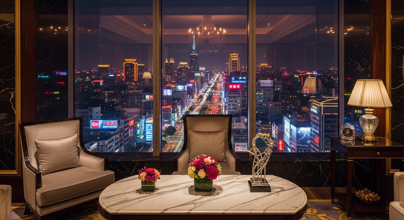 年終酒店旺季時的專業經紀場景，展現專業與保護意識