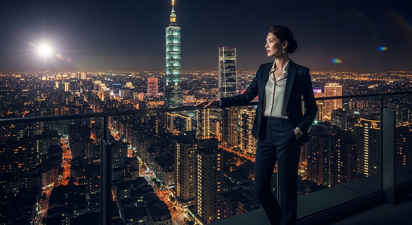 酒店經紀職涯觀察與職涯規劃的專業女性形象，繁體中文主題關鍵字