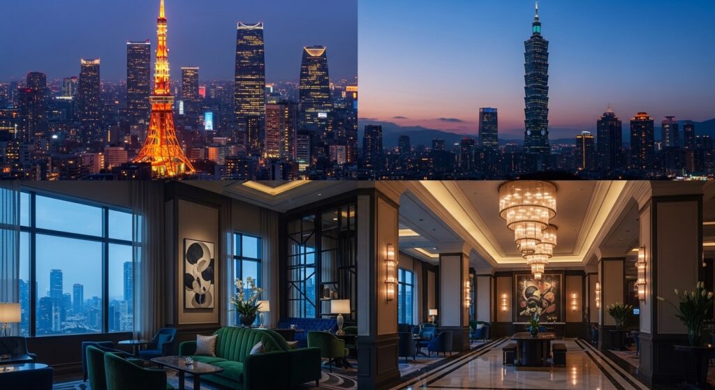 日本酒店 夜生活 城市景觀 與銀座六本木風格示意