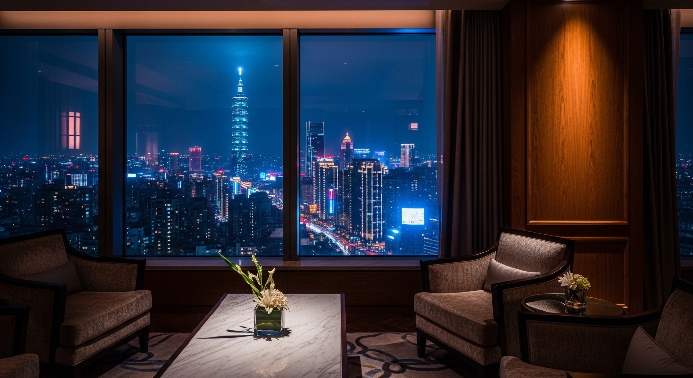 酒店宵夜夜生活場景示意，呈現高雅氛圍與專業形象