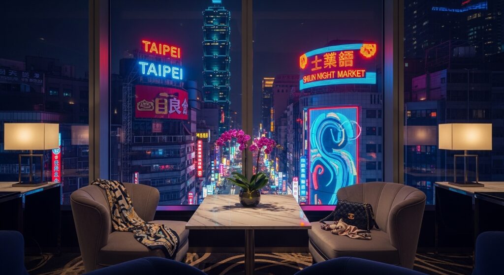 酒店日領相關視覺：夜景與時尚風格的代表性圖片