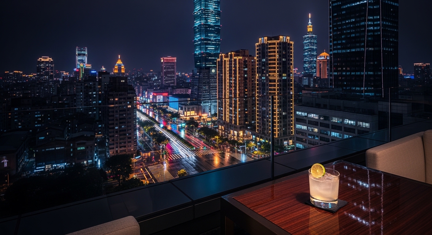 酒店媒體形象 夜間台北風貌示意