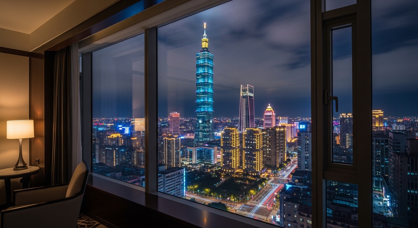 酒店經紀職涯觀察：夜景與專業形象的示意圖，主角為女性職涯成長